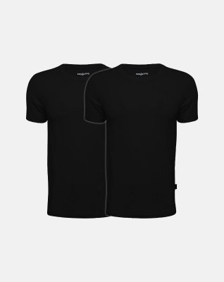 T-shirt 2-pak, Bambusviskose, Sort