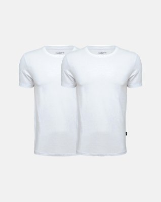 T-shirt 2-pak, Bambusviskose, Hvid