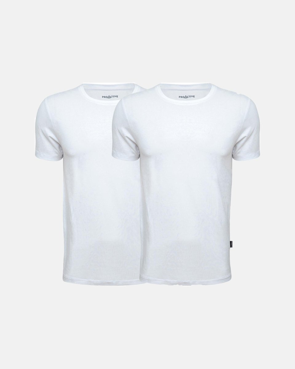 ProActive T-shirt 2-pak | Bambusviskose | Hvid - M