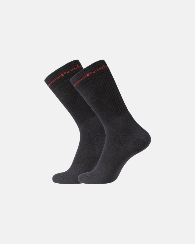 Kraftig frotté strømpe 2-pak | Coolmax | Sort