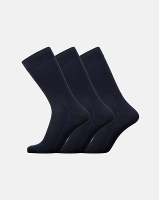 Strømper 3-pak, Bambusviskose, Navy