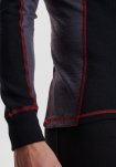Langærmet t-shirt "dual layer", Uld, Sort