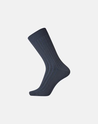 Strømper "wool rib" strømper, Uld, Navy