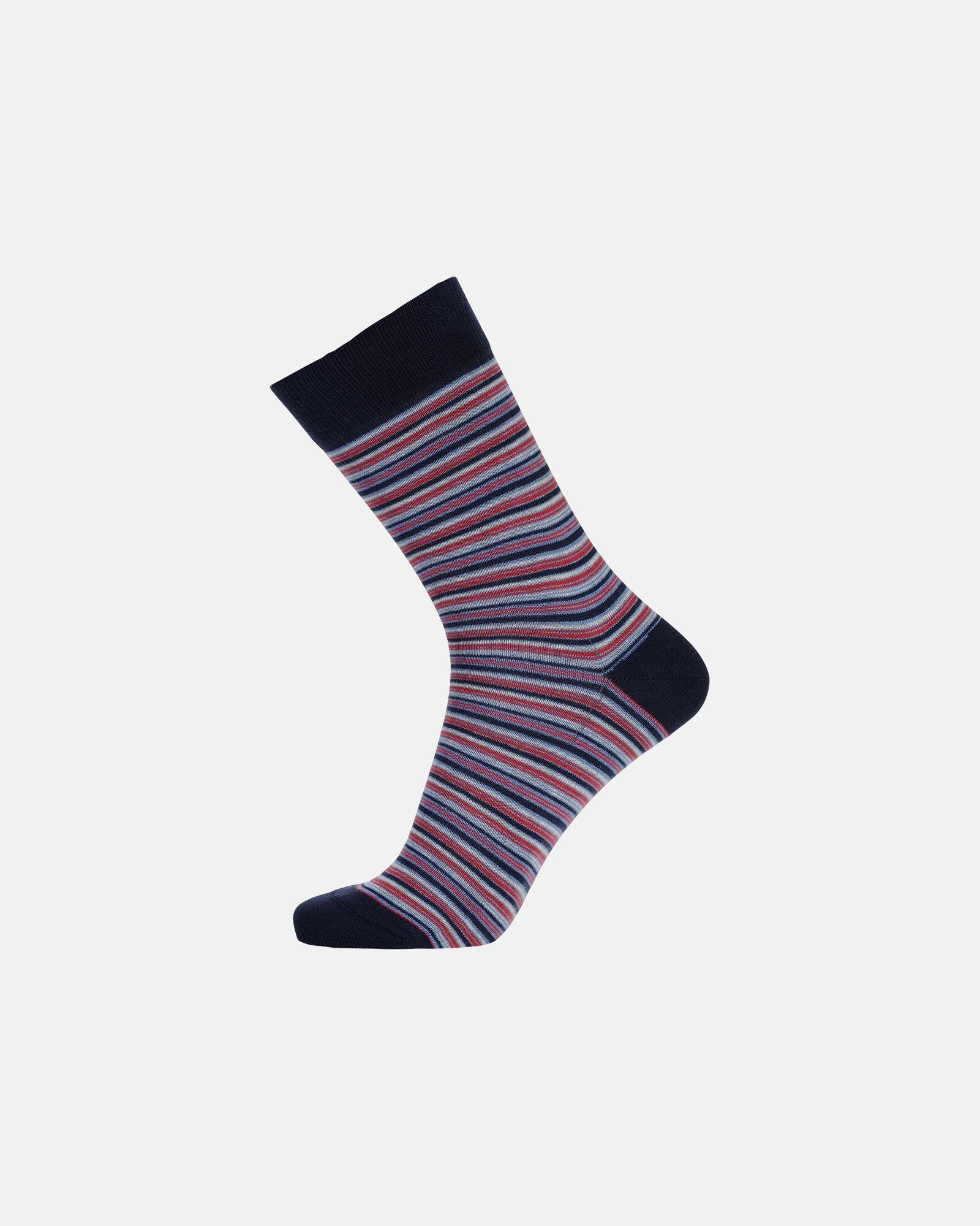 "Regular" strømpe | bomuld | røde striber -Egtved "Regular" strømpe | bomuld | røde striber -Egtved