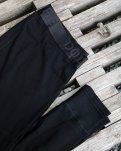 Long johns m. gylp, 100% økologisk bomuld, Sort