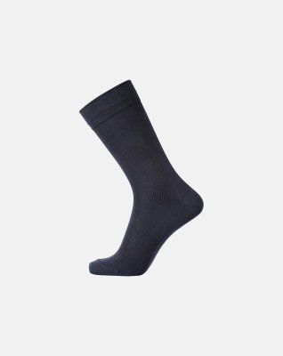 Strømper "no elastic" rib, Bomuld, Mørk marine