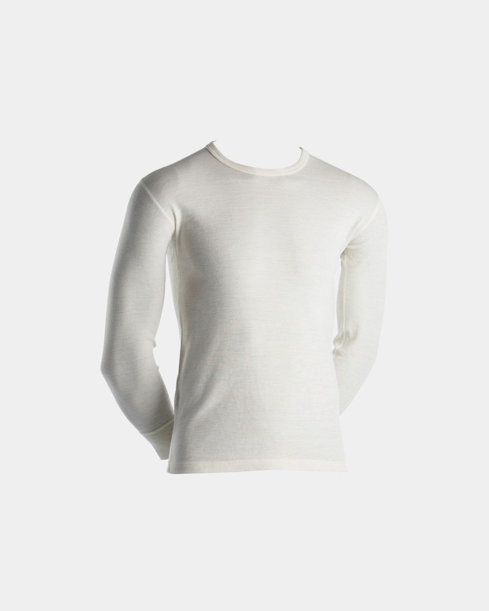 Dovre Langærmet t-shirt | 100% merino uld | Hvid - S