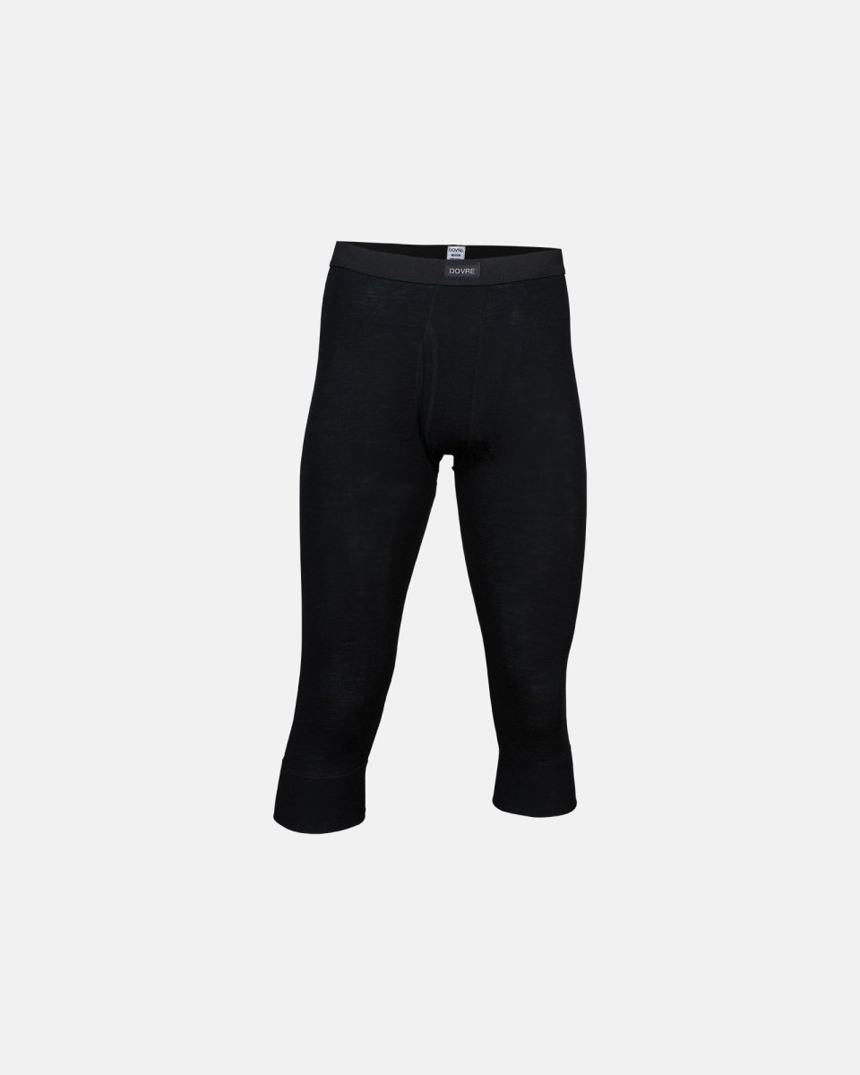 Dovre Long johns m. gylp "3/4 længde" | 100% merino uld | Sort - M