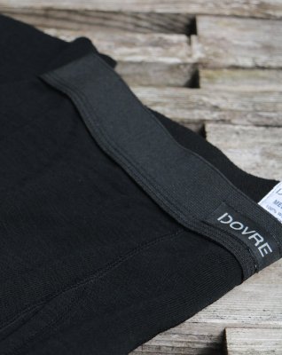 Long johns m. gylp "3/4 længde", 100% merino uld, Sort