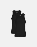 Tanktop 2-pak, Bambusviskose, Sort