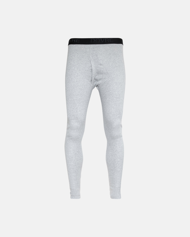 Long johns m. gylp | 100% økologisk bomuld | Lys grå