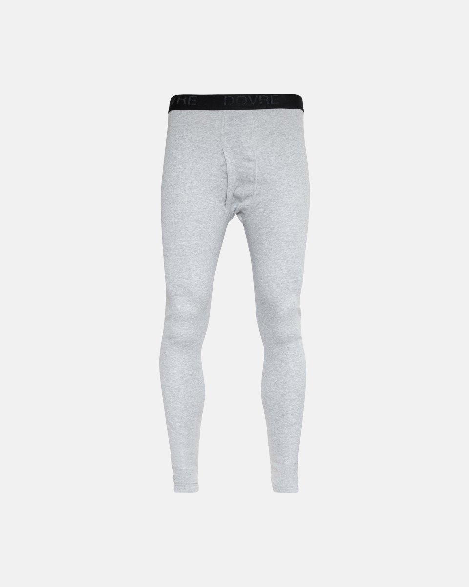 Dovre Long johns m. gylp | 100% økologisk bomuld | Lys grå - S