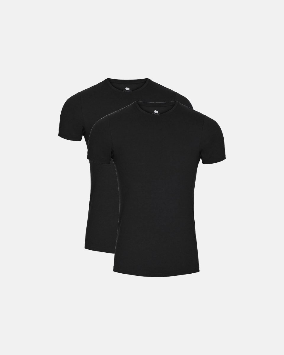 Dovre T-shirt "o-neck" 2-pak | GOTS bomuld | Sort - S