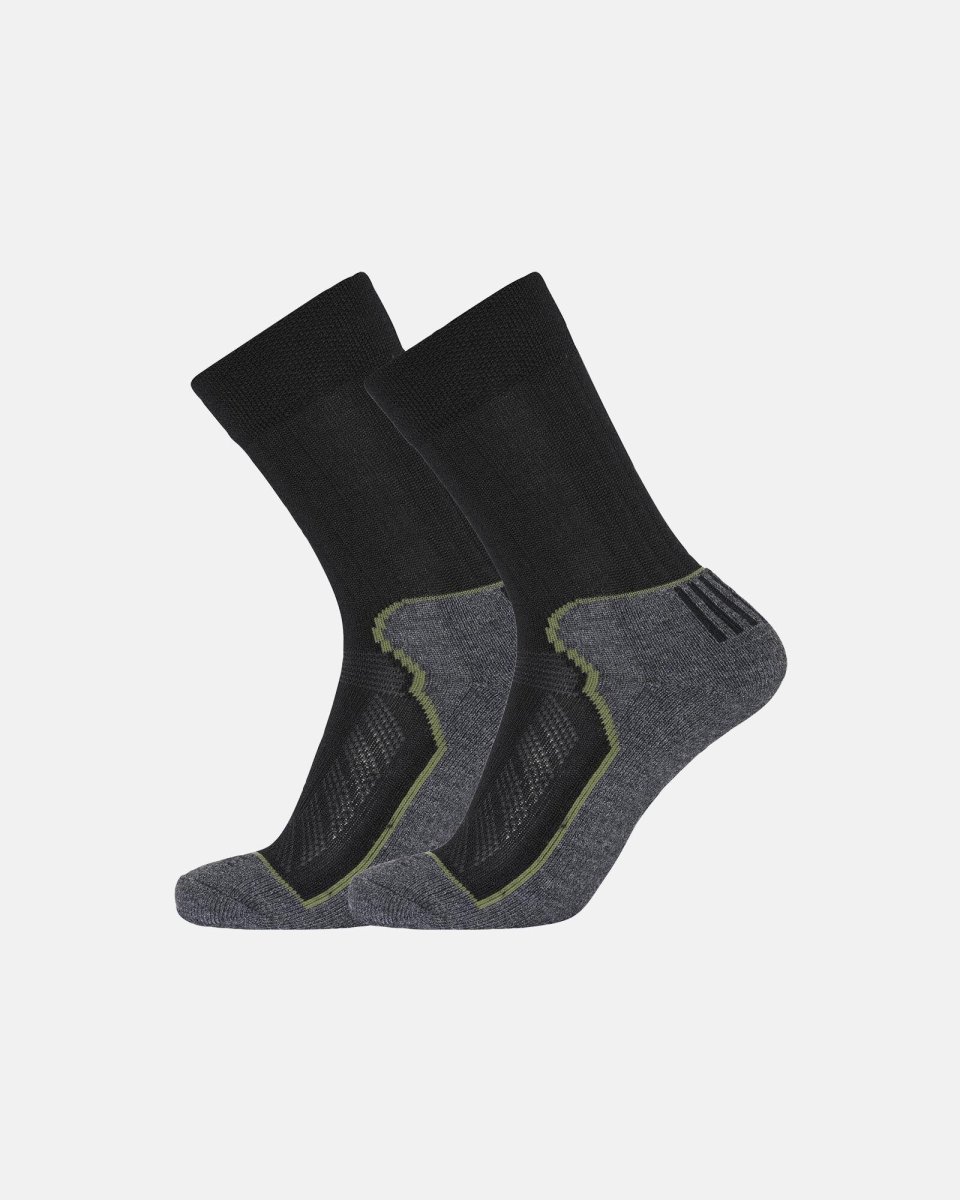 Dovre Strømper "terry" 2-pak | Økologisk uld | Sort - 40-43