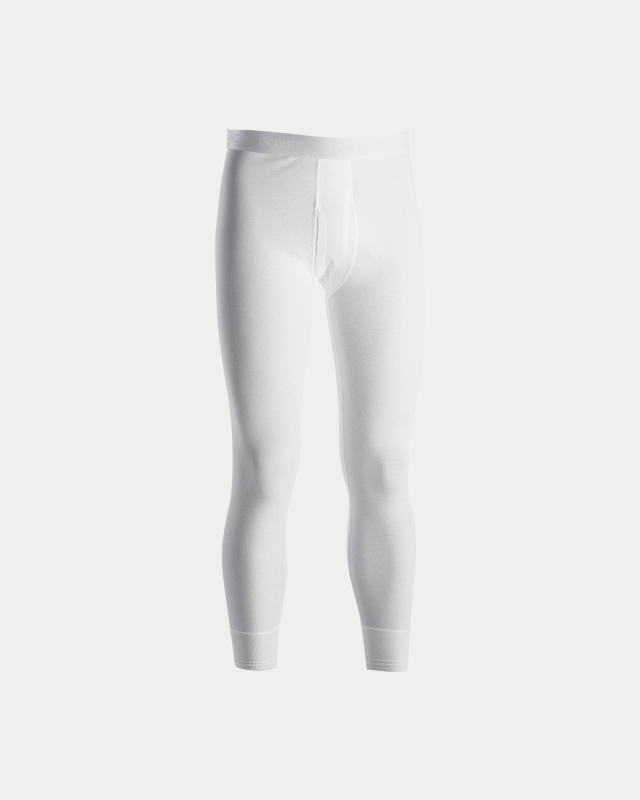 Long johns m. gylp | 100% økologisk bomuld | Hvid