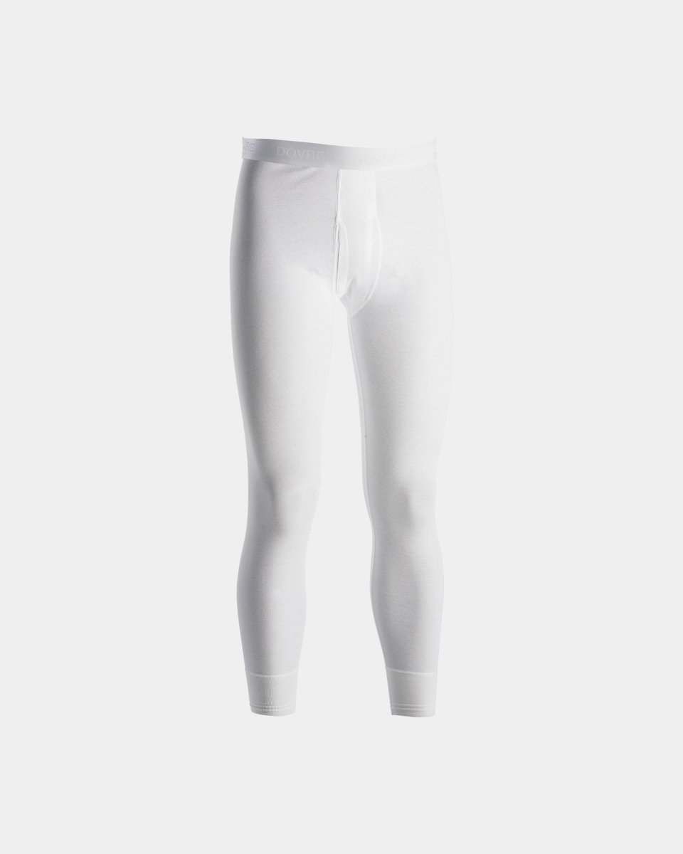 Dovre Long johns m. gylp | 100% økologisk bomuld | Hvid - S