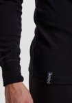 Langærmet t-shirt "Grandad", 100% økologisk bomuld, Sort