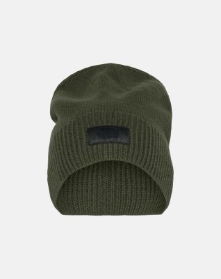 Beanie, 100% økologisk uld, Grøn