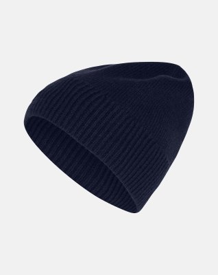 Beanie, 100% økologisk uld, Navy