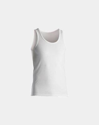 Undertrøje tanktop "jersey", Økologisk bomuld, Hvid