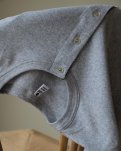 Langærmet t-shirt "Grandad", 100% økologisk bomuld, Lys grå