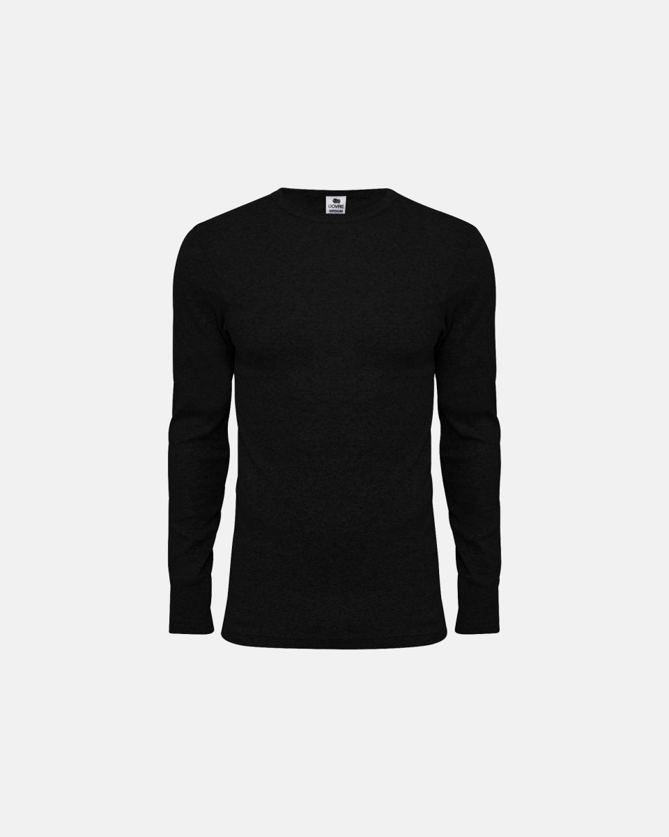 Dovre Langærmet t-shirt | 100% økologisk bomuld | Sort - S