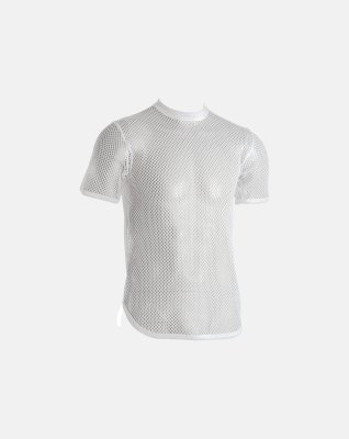 T-shirt "mesh" | 100% økologisk bomuld | Hvid -Dovre