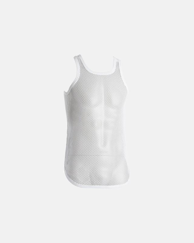 Tanktop (singlet) "mesh" | 100% økologisk bomuld | Hvid
