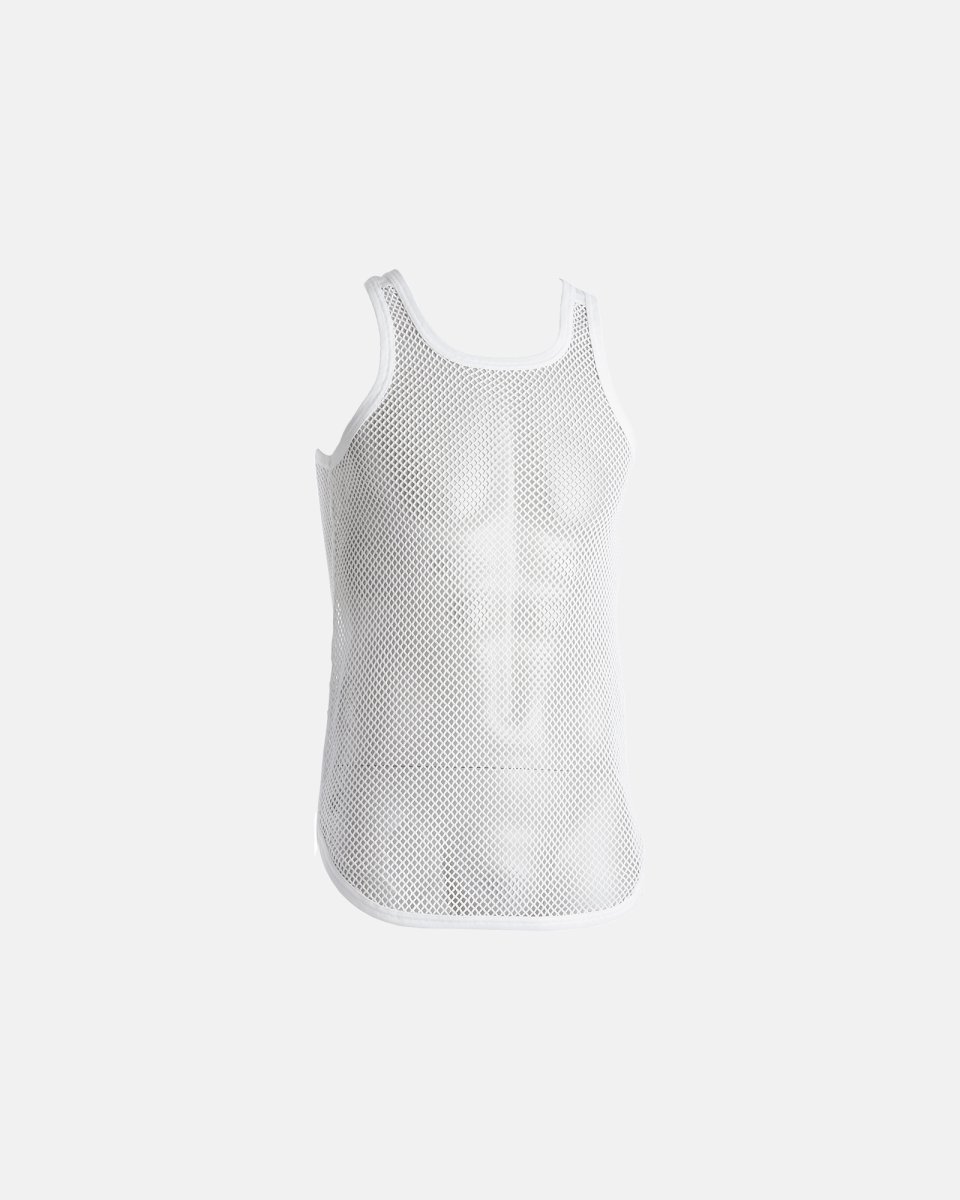 Dovre Tanktop "mesh" | 100% økologisk bomuld | Hvid - S