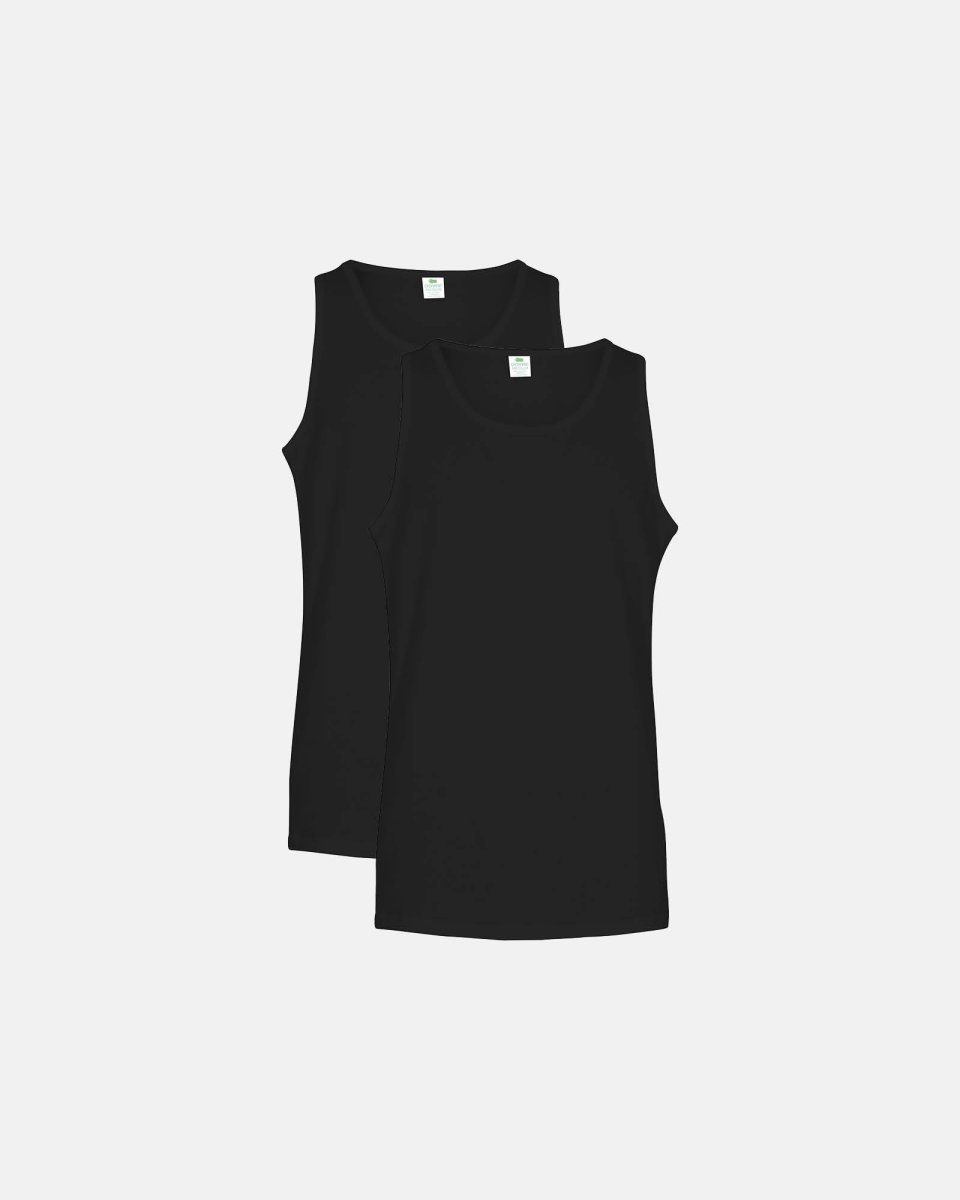 Dovre Tanktop 2-pak | GOTS bomuld | Sort - S