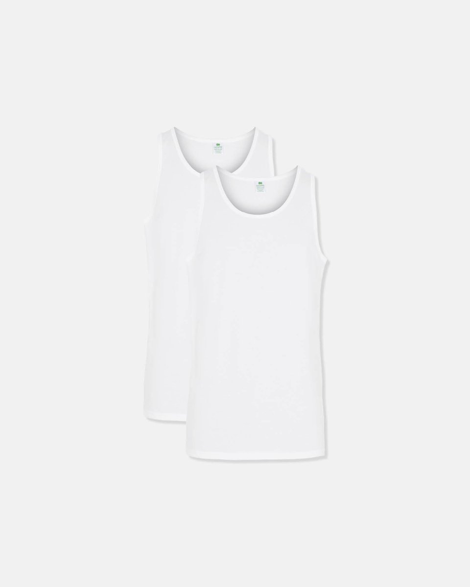 Dovre Tanktop 2-pak | GOTS bomuld | Hvid - S