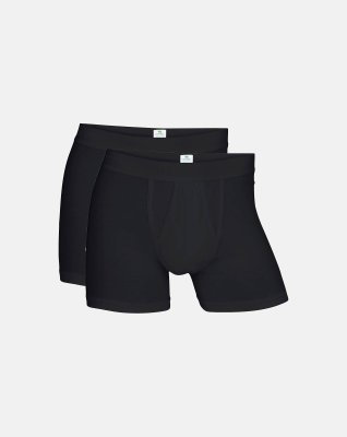 Tights m. gylp 2-pak, GOTS bomuld, Sort