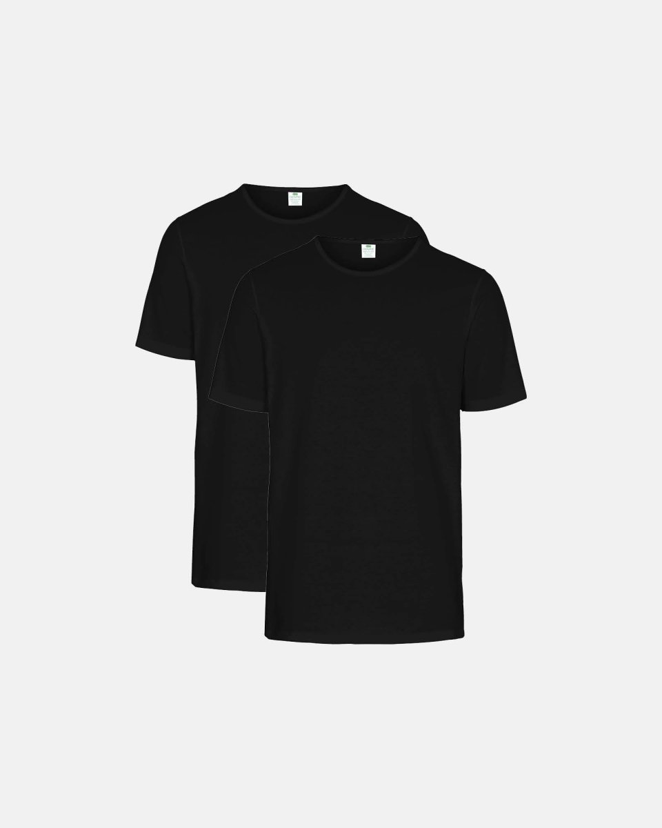 Dovre T-shirt 2-pak | GOTS bomuld | Sort - S