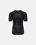 T-shirt "mesh" | 100% merino uld | Sort -Dovre