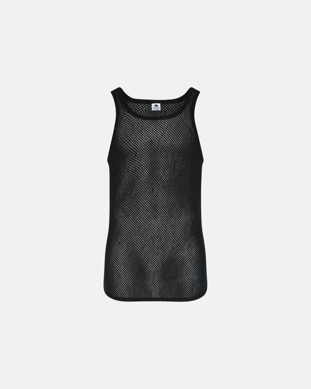 Tanktop "mesh" | 100% merino uld | Sort
