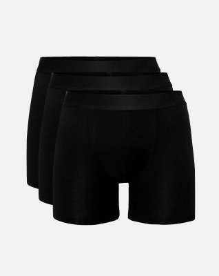Tights 'kalle' 3-pak, Long leg, Bambusviskose, Sort