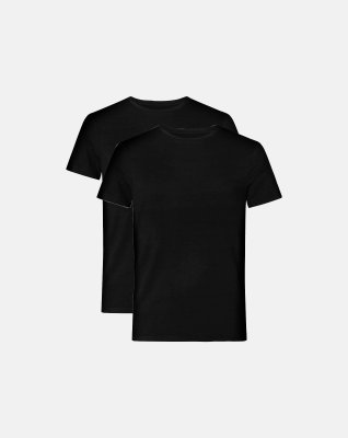 T-shirt 2-pak, Bambusviskose, Sort