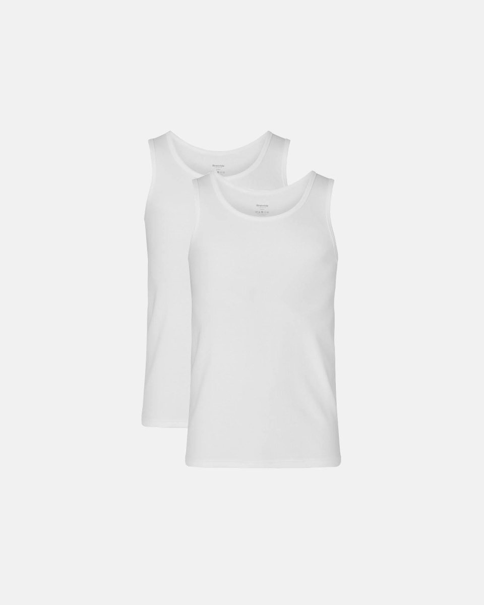 Resteröds Tanktop 2-pak | Bambusviskose | Hvid - S