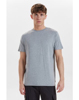T-shirt 'o-neck', Bambusviskose, Lys grå