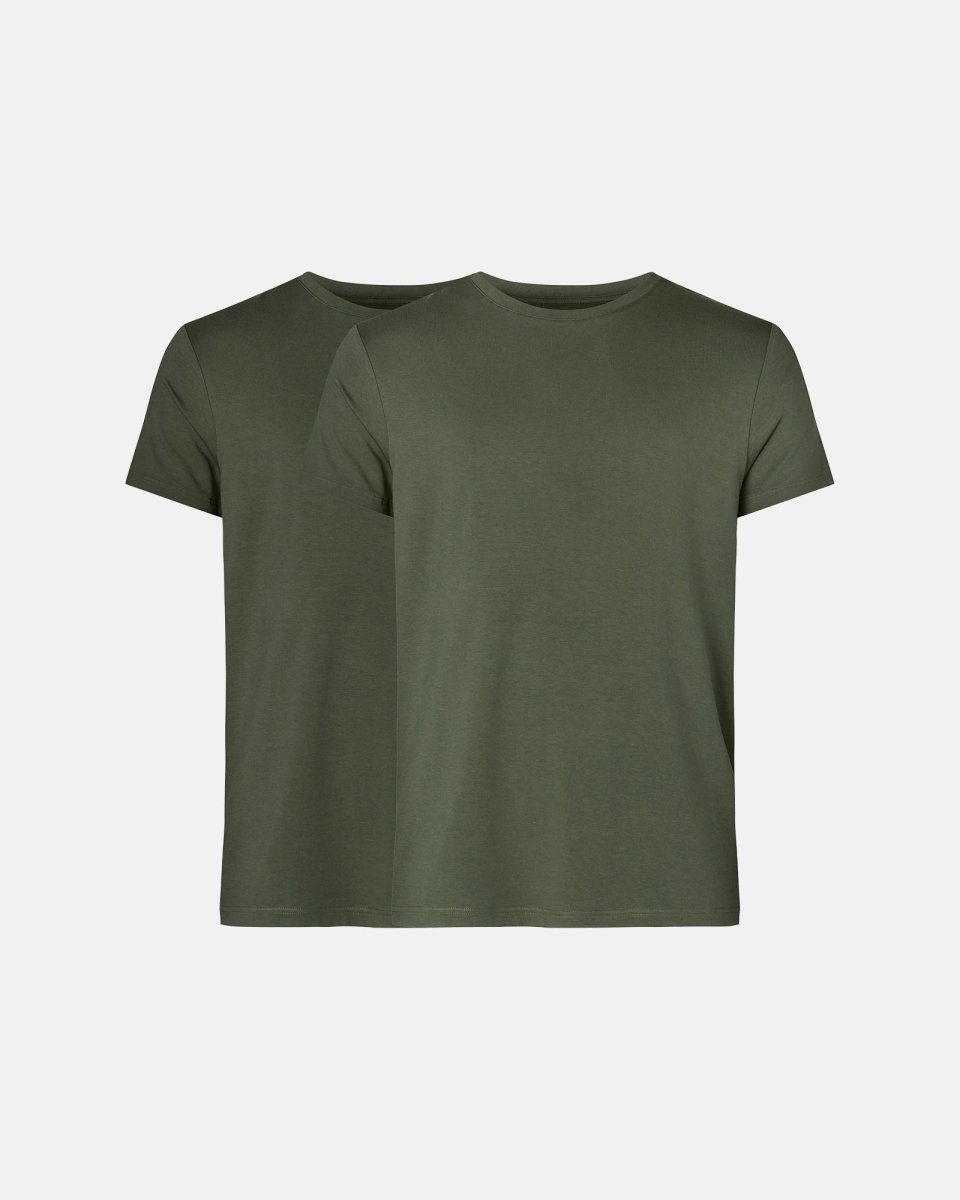 Resteröds T-shirt 2-pak | 100% Økologisk bomuld | Grøn - S