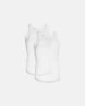 Tanktop net (mesh) 2-pak, 100% bomuld, Hvid