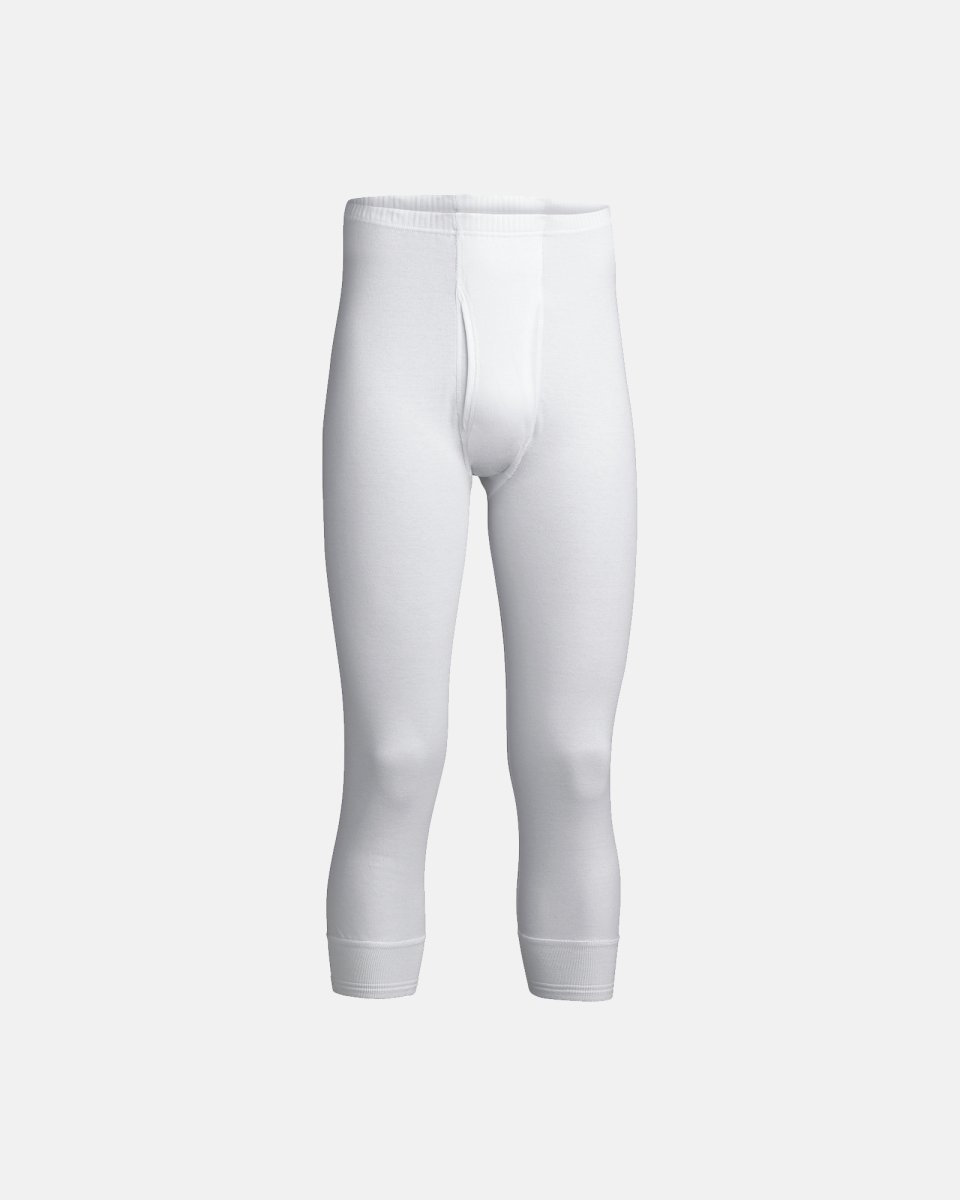 Resteröds Classic long johns 3/4 længde m. gylp | 100% bomuld | Hvid - 8XL