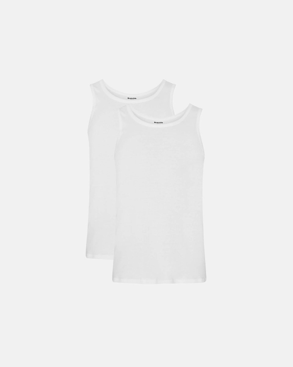 Resteröds Tanktop 2-pak | 100% økologisk bomuld | Hvid - S