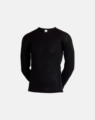 Langærmet undertrøje | 100% merino uld | Sort -Olympia