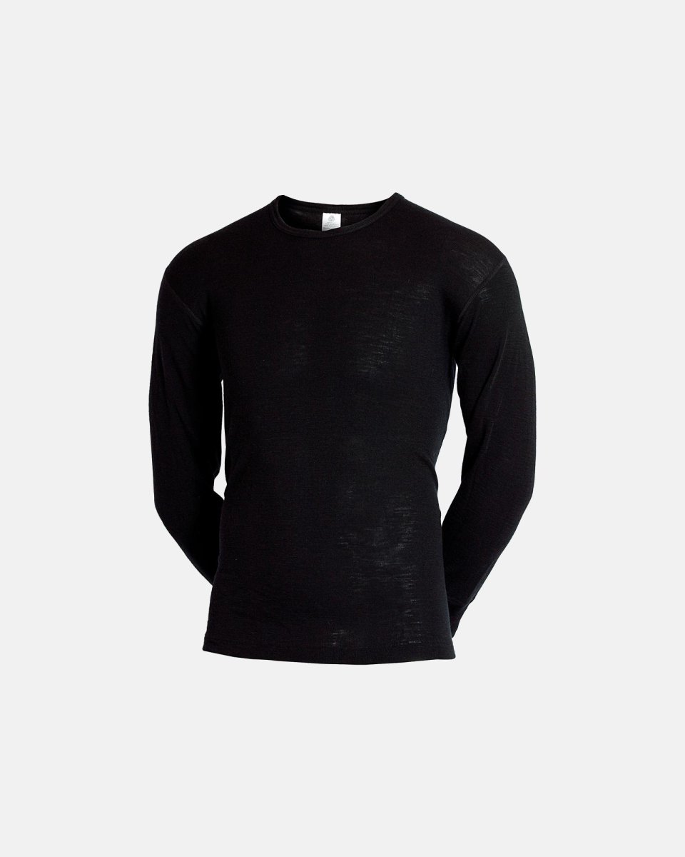Olympia Langærmet undertrøje | 100% merino uld | Sort - S