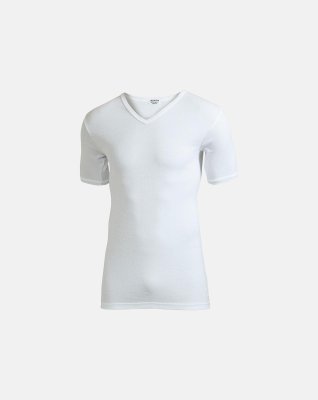 "Classic" t-shirt v-neck, 100% bomuld, Hvid