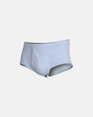Briefs m. gylp "classic", 100% bomuld, Grå
