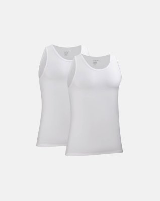 Tanktop 2-pak | Bambusviskose | Hvid -Olympia