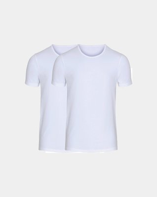 T-shirt, 2-pak, GOTS bomuld, Hvid