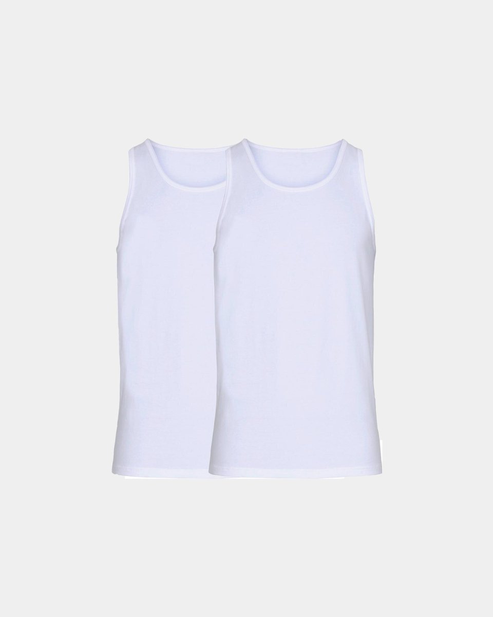 Marathon Tanktop (singlet) | 2-pak | GOTS bomuld | Hvid - XL